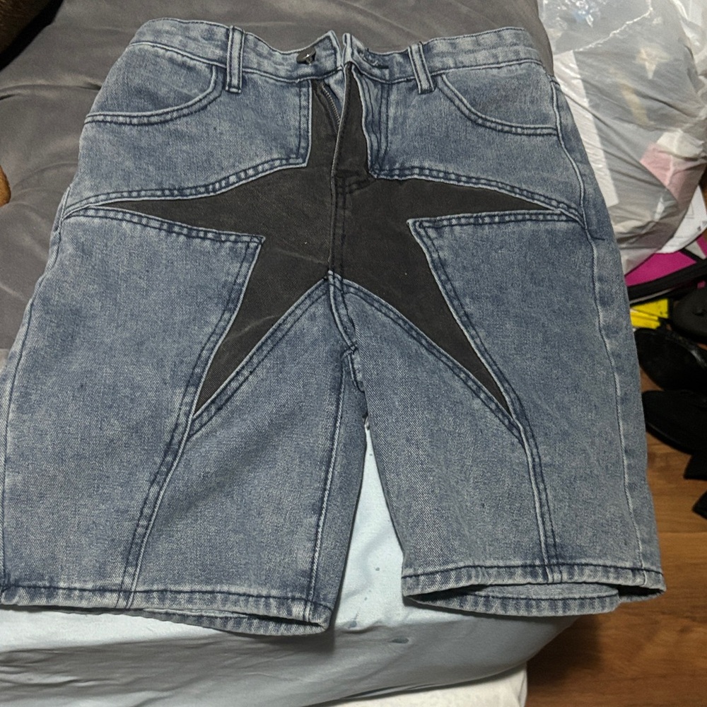 Star Design Kids Denim Shorts